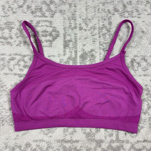 Fabletics Sports Bra Women's Sports Adjustable Seamless Purple Size Large - Picture 1 of 4